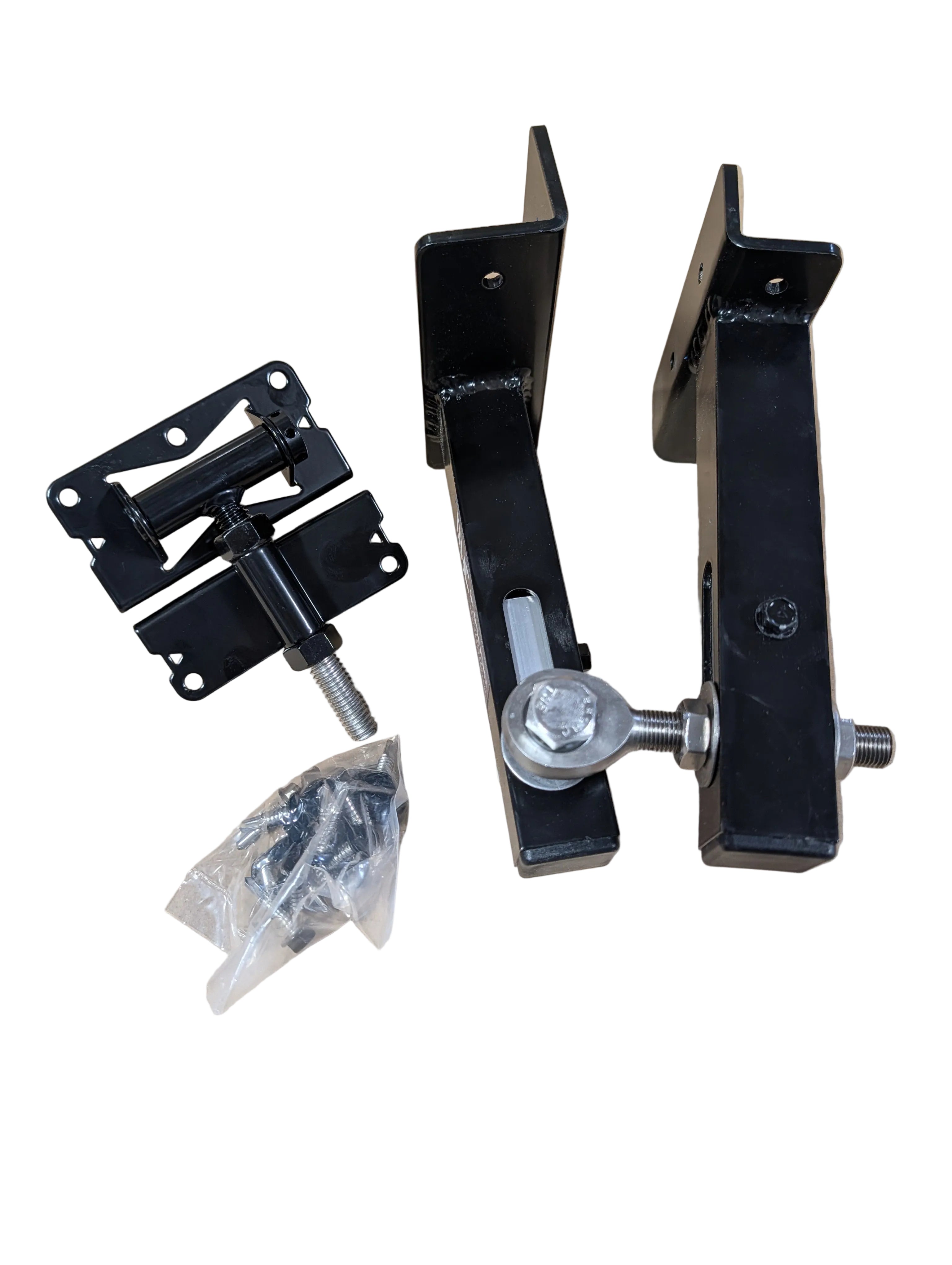 Aluminum Gate Standard Uphill Swan Hinge Kit -  (Includes 1 upper and 1 lower hinge for 1 gate leaf)